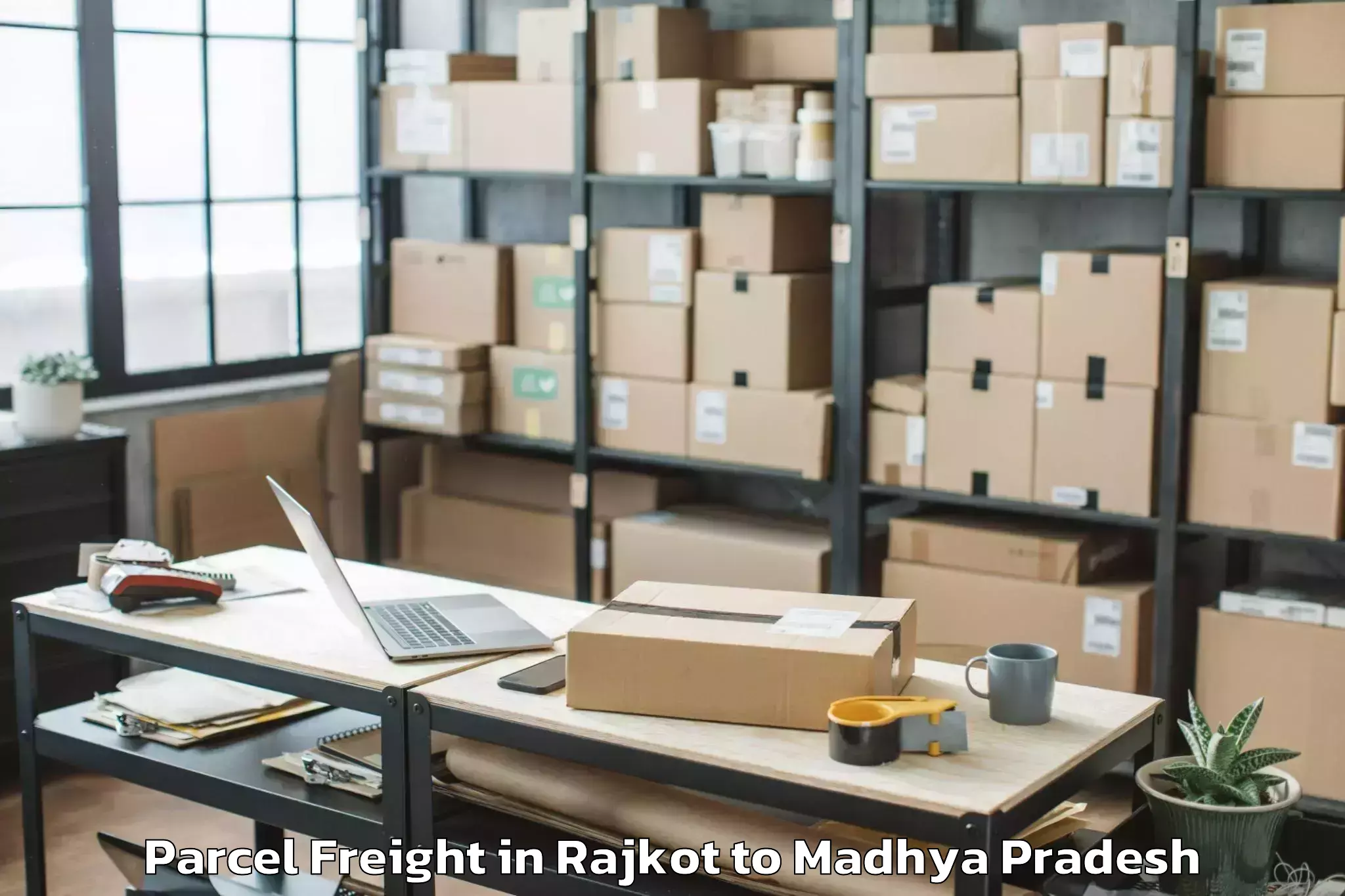 Book Rajkot to Mandsaur Parcel Freight Online